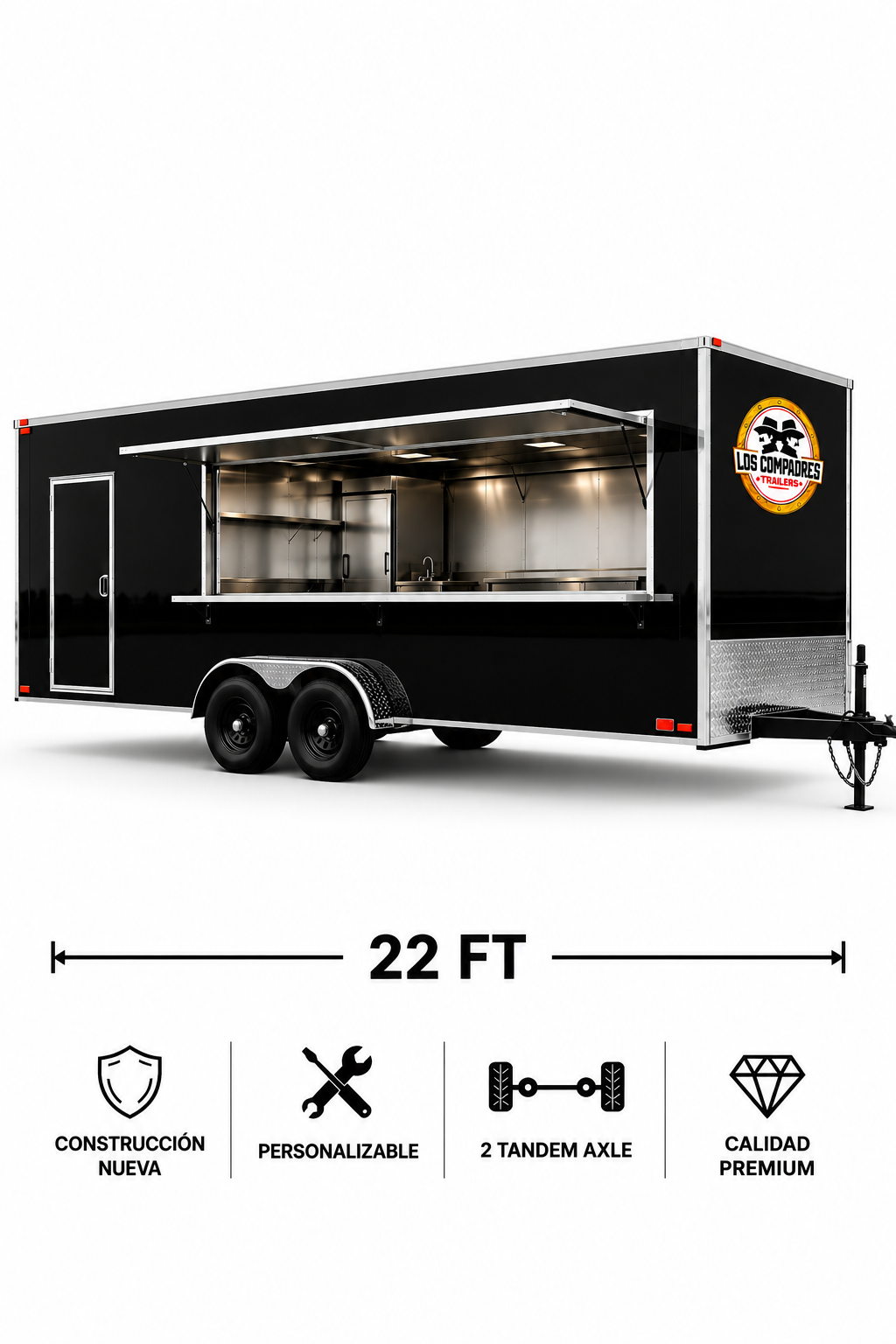 FOOD TRAILER 8' x 22' 2 TANDEM AXLE • FULLY CUSTOMIZABLE