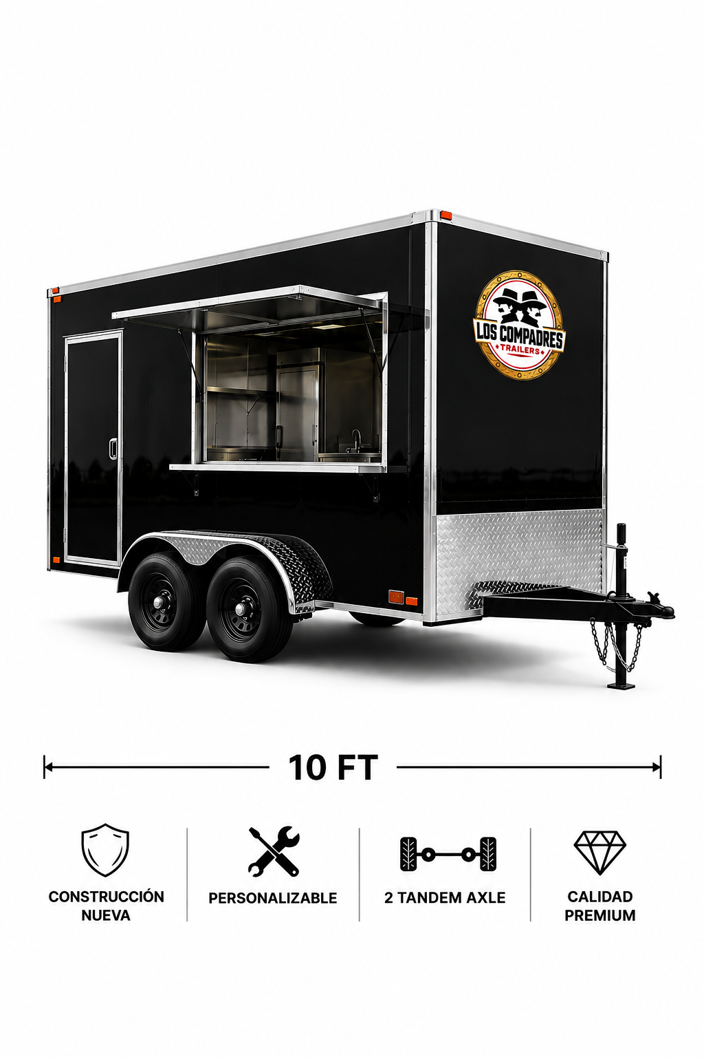 FOOD TRAILER 8' x 10' 2 TANDEM AXLE • FULLY CUSTOMIZABLE