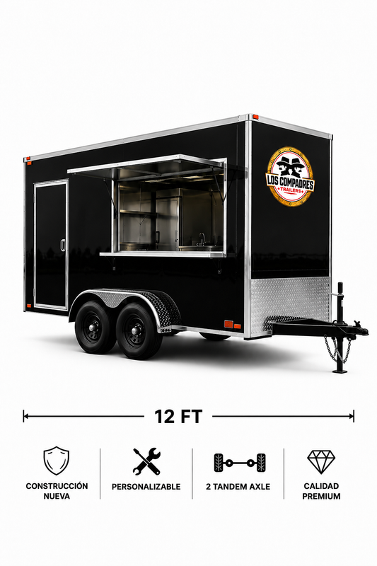 FOOD TRAILER 8' x 12' 2 TANDEM AXLE • FULLY CUSTOMIZABLE