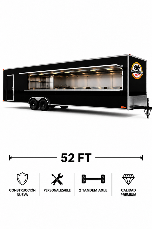 FOOD TRAILER 8' x 52' 2 TANDEM AXLE • FULL CUSTOMIZABLE