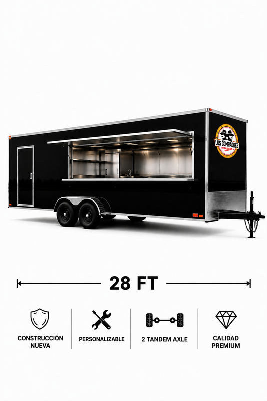 FOOD TRAILER 8' x 28' 2 TANDEM AXLE • FULLY CUSTOMIZABLE