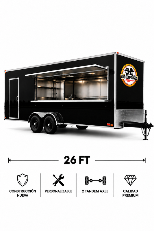 FOOD TRAILER 8' x 26' 2 TANDEM AXLE • FULLY CUSTOMIZABLE