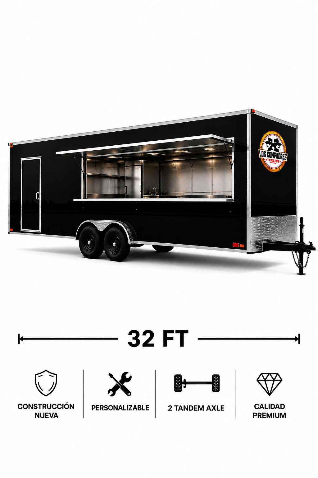 FOOD TRAILER 8' x 32' 2 TANDEM AXLE • FULLY CUSTOMIZABLE